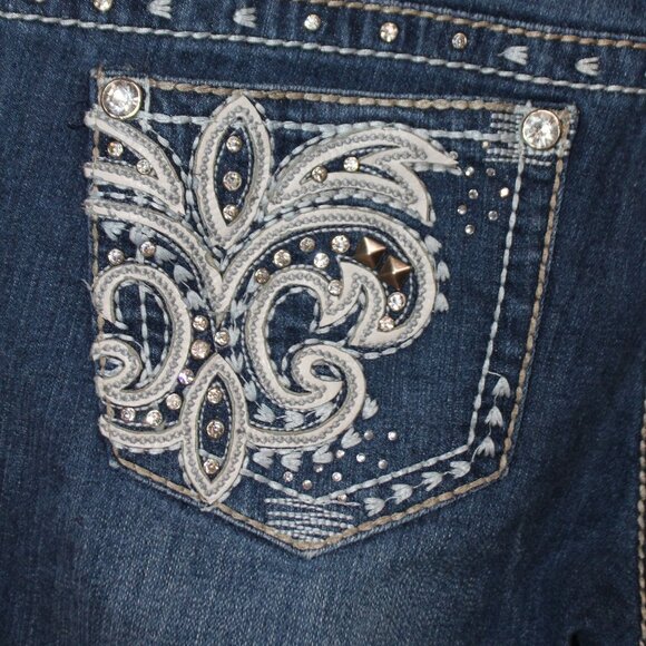 Antique Rivet Designer Jeans - Picture 1 of 14